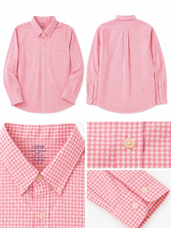 J. Crew Other - J. Crew Pink Gingham Button-Down Dress Shirt